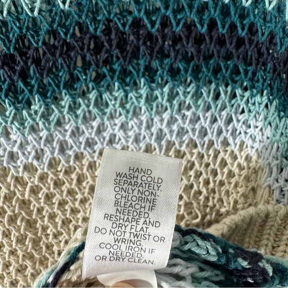 J. Jill Open Knit Striped linen Blend Sweater - Picture 10 of 10